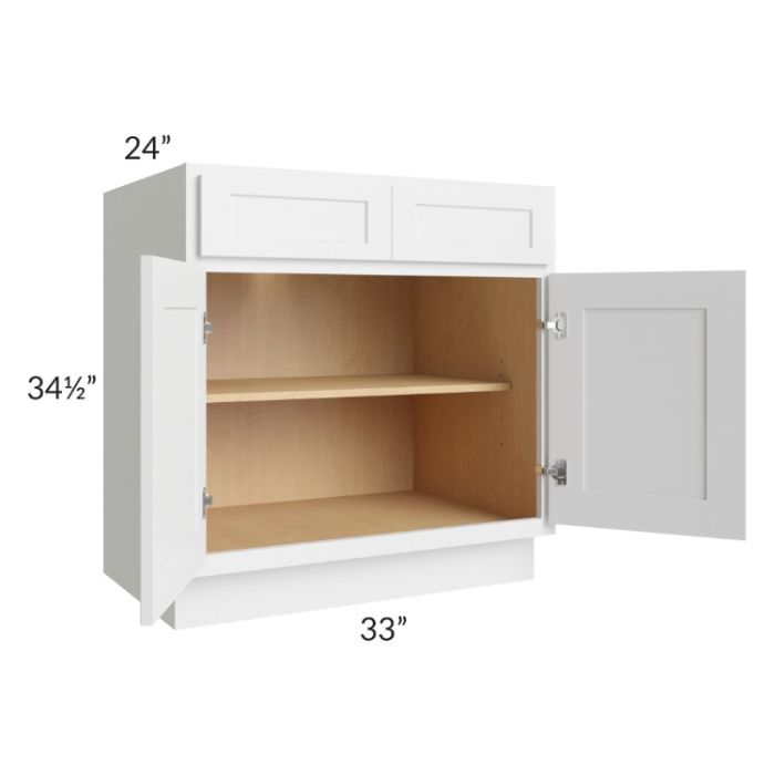 Stratus White 33" Base Cabinet