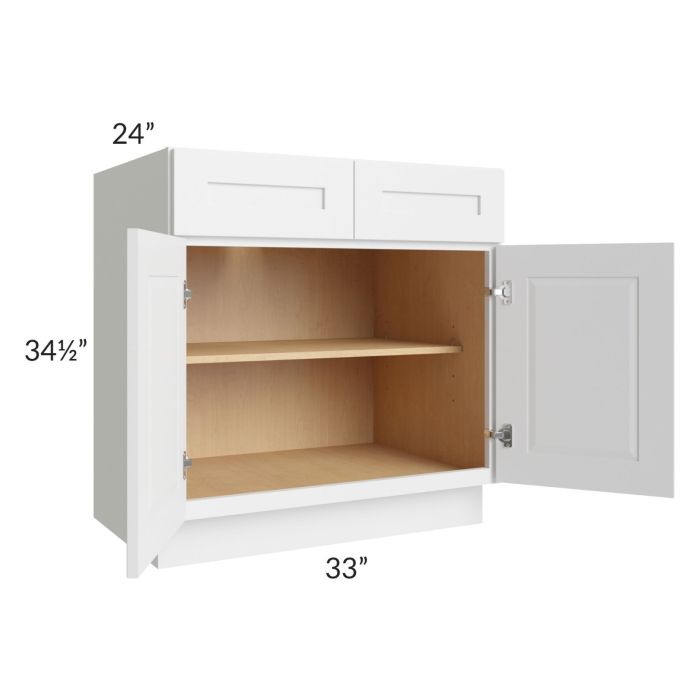 Brighton White Shaker 33" Base Cabinet