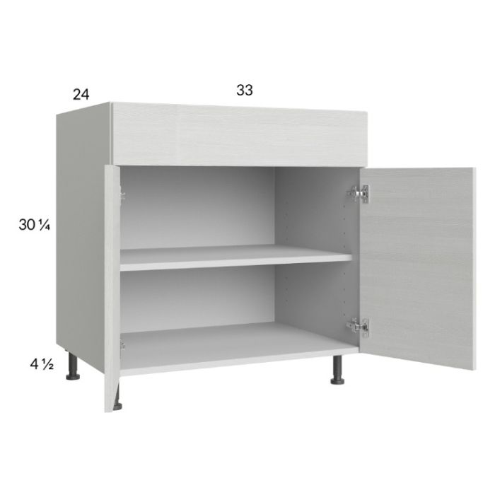 Euro White Grain 33" Base Cabinet