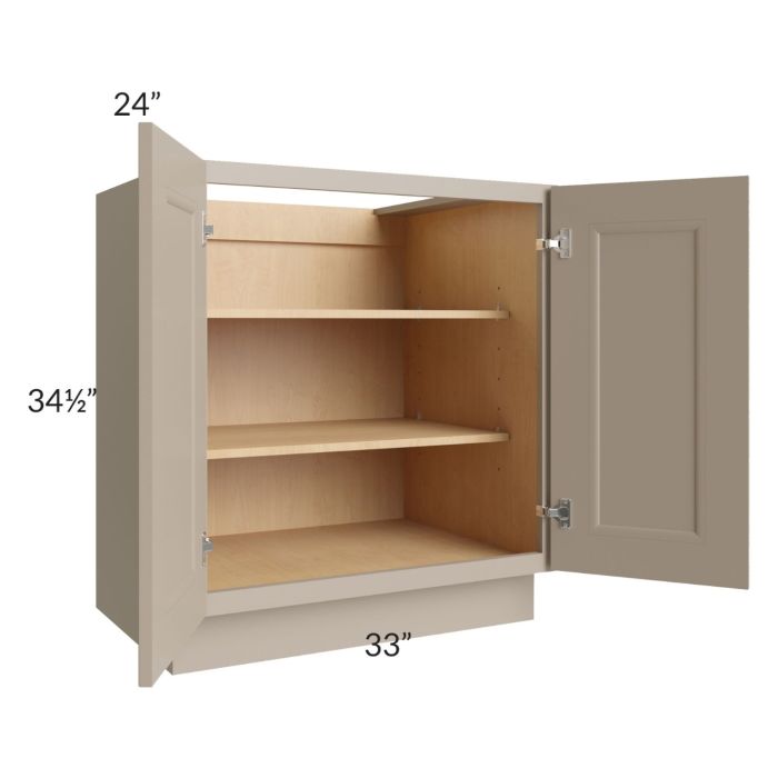 Tuscan Oyster 33" Full Height Door Base Cabinet