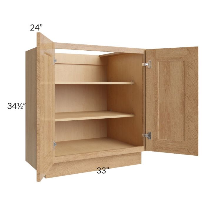 Tuscan Timber 33" Full Height Door Base Cabinet