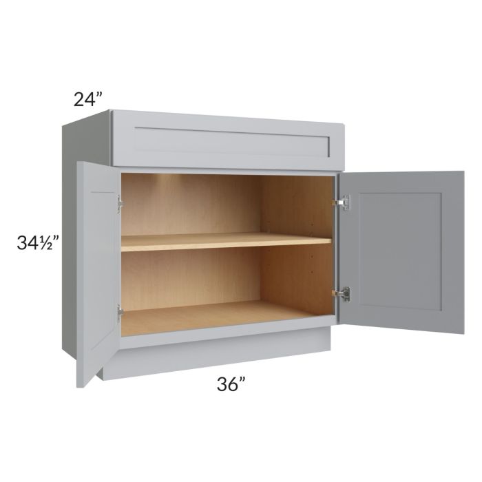 Asheville Grey Shaker 36" Full Height Door Base Cabinet