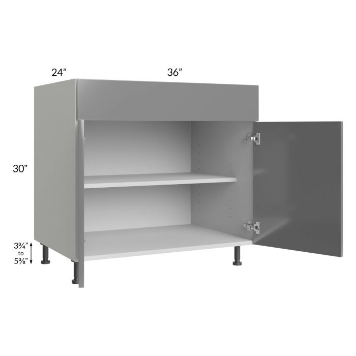 Milan Grey Gloss 36" Base Cabinet