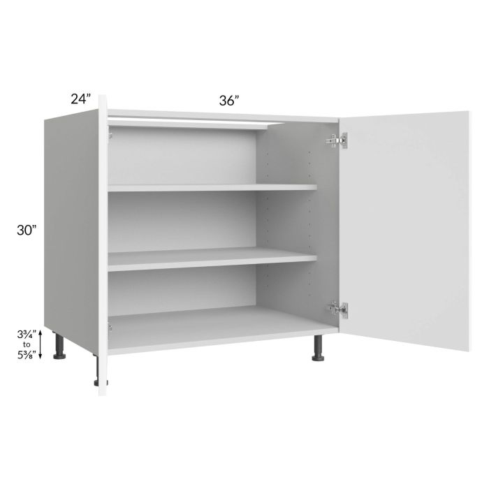 Milan White Matte 36" Full Height Door Base Cabinet