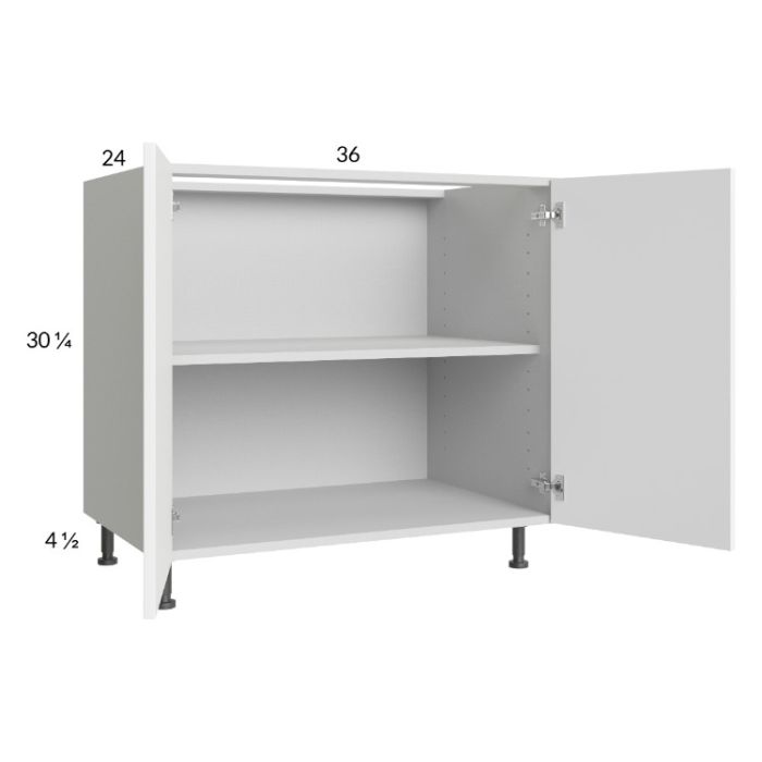 Euro Gloss White 36" Full Height Door Base Cabinet