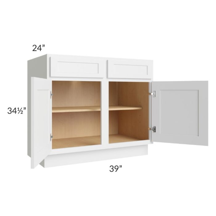 Stratus White 39" Base Cabinet