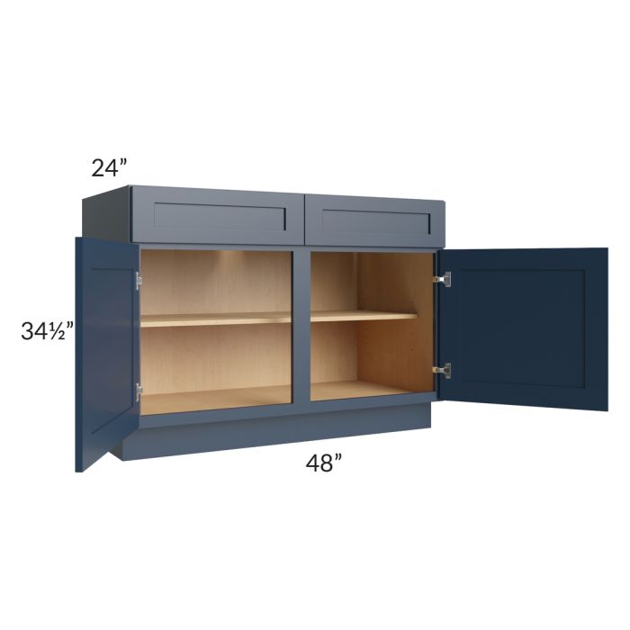 Midtown Blue Shaker 48" Base Cabinet