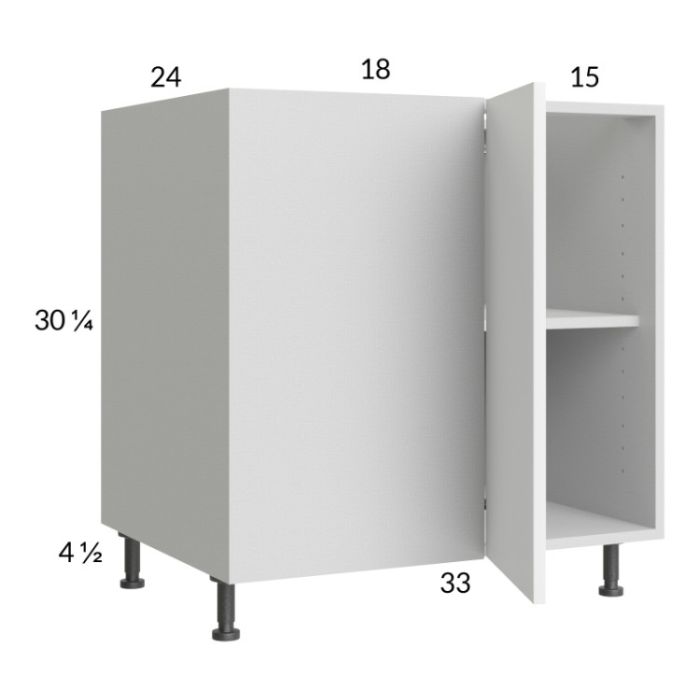 Euro Gloss White 40" - 43" Full Height Door Blind Base Corner Cabinet
