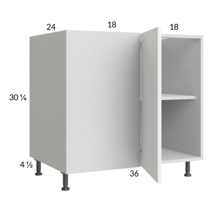 Euro Gloss White 43" - 46" Full Height Door Blind Base Corner Cabinet