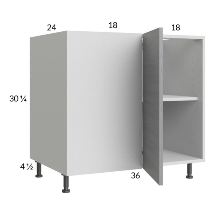 Euro Grey 43" - 46" Full Height Door Blind Base Corner Cabinet