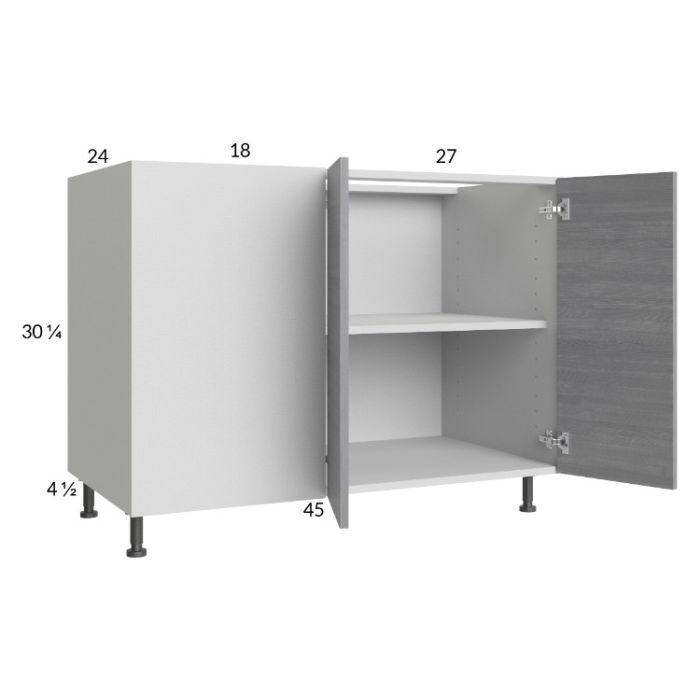 Euro Grey 52" - 55" Full Height 2-Door Blind Base Corner Cabinet