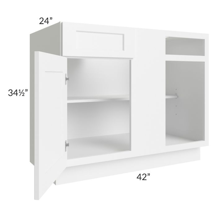 Aspen White Shaker 45"-48" Blind Base Corner Cabinet