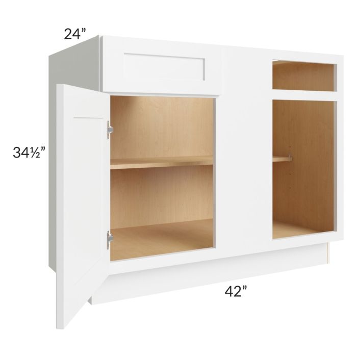 Alpine White Shaker 45"-48" Blind Base Corner Cabinet