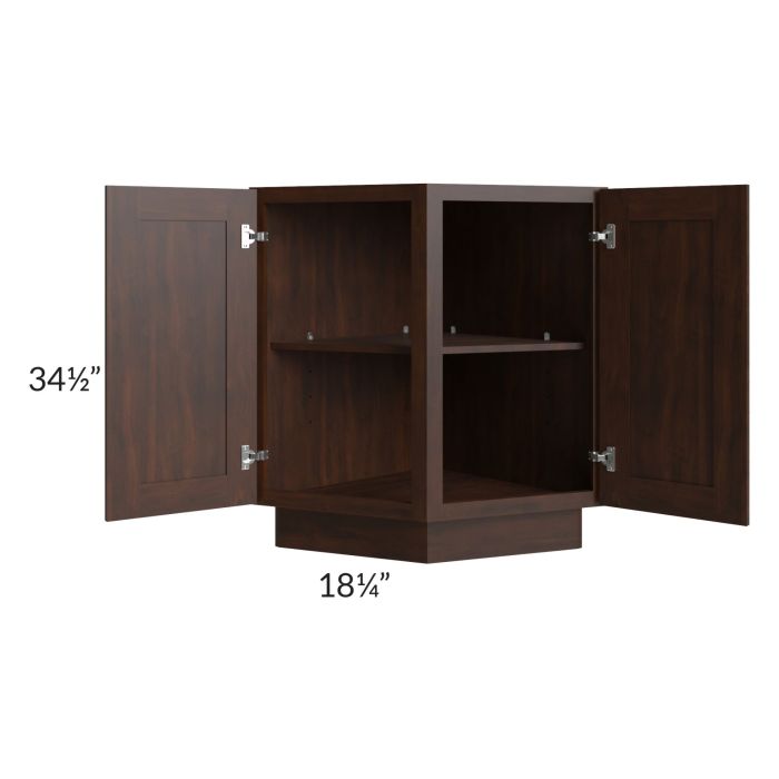 Biscotti Caf?? Glazed 24" Base End Angle Cabinet