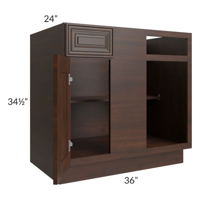 Biscotti Caf?? Glazed 36" Blind Corner Base Unit