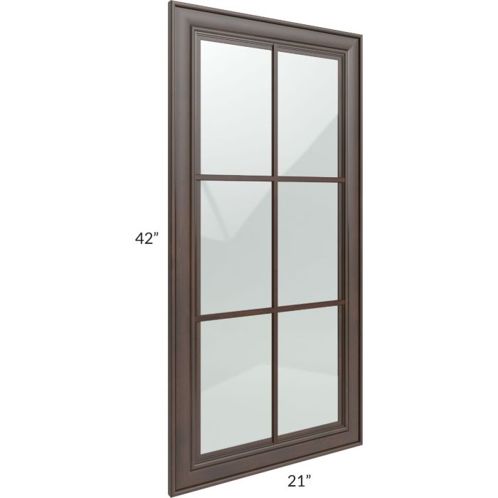 Biscotti Caf?? Glazed 21x42 Mullion Glass Door