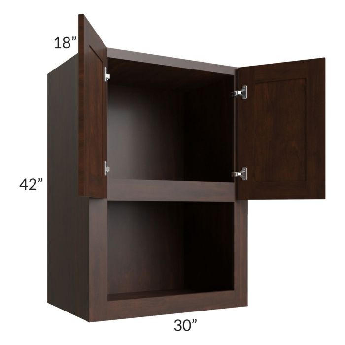 Biscotti Caf?? Glazed 30x42 Microwave Cabinet