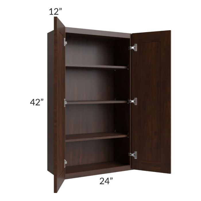 Biscotti Caf?? Glazed 24x42 Wall Cabinet