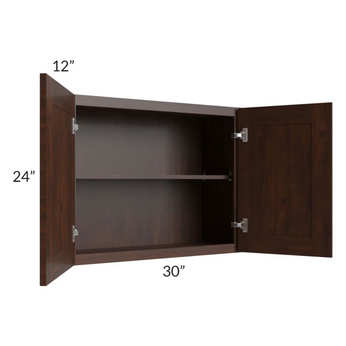 Biscotti Caf?? Glazed 30x24 Wall Cabinet