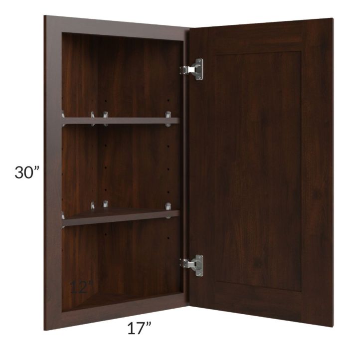 Biscotti Caf?? Glazed 12x30 Wall End Angle Cabinet