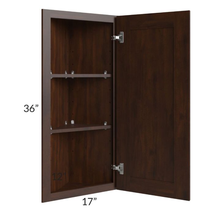 Biscotti Caf?? Glazed 12x36 Wall End Angle Cabinet