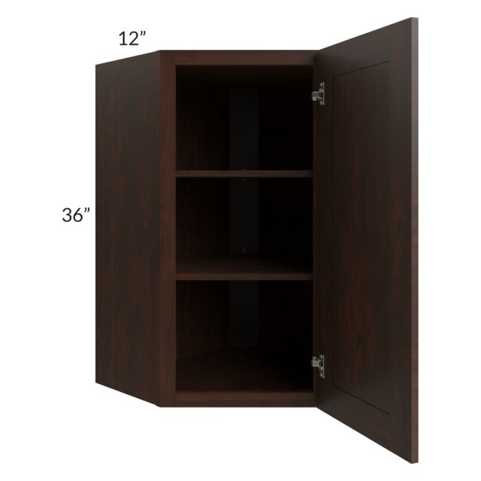 Biscotti Caf?? Glazed 24x36 Diagonal Corner Wall Cabinet