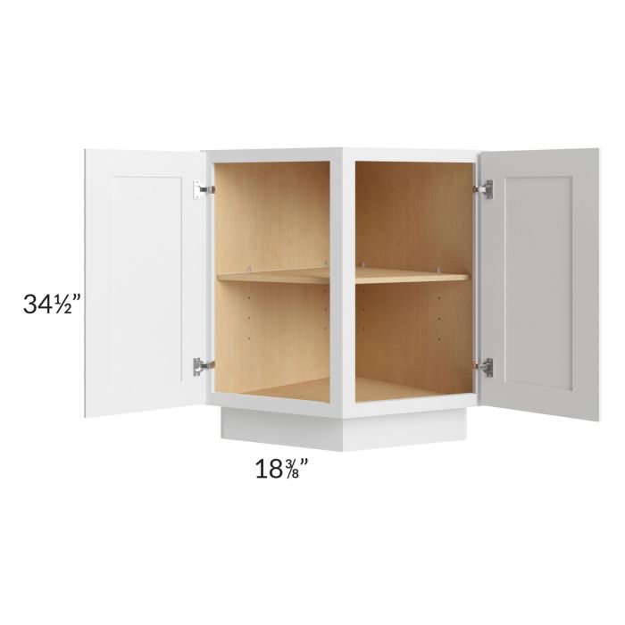 Stratton White Shaker 24" Angle Base Cabinet