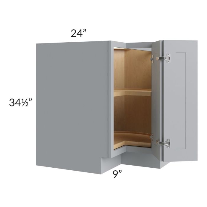 Asheville Grey Shaker 33" Lazy Susan Base Cabinet