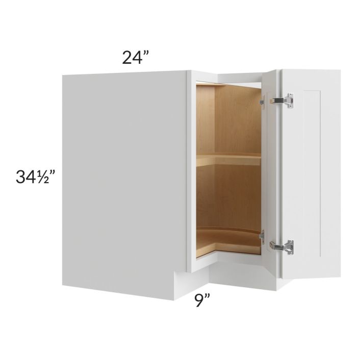 Asheville White Shaker 33" Lazy Susan Base Cabinet