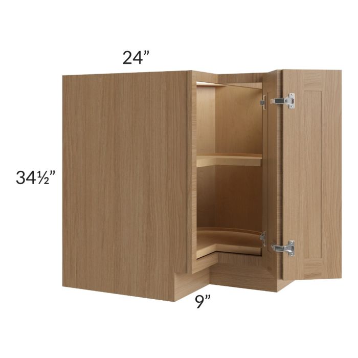 Asheville Rift Oak Shaker 33" Lazy Susan Base Cabinet
