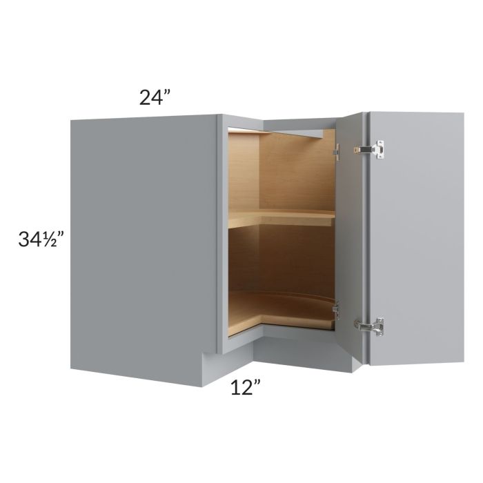 Asheville Grey Shaker 36" Lazy Susan Base Cabinet