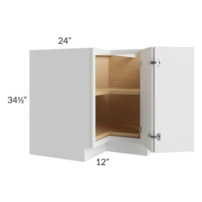 Asheville White Shaker 36" Lazy Susan Base Cabinet