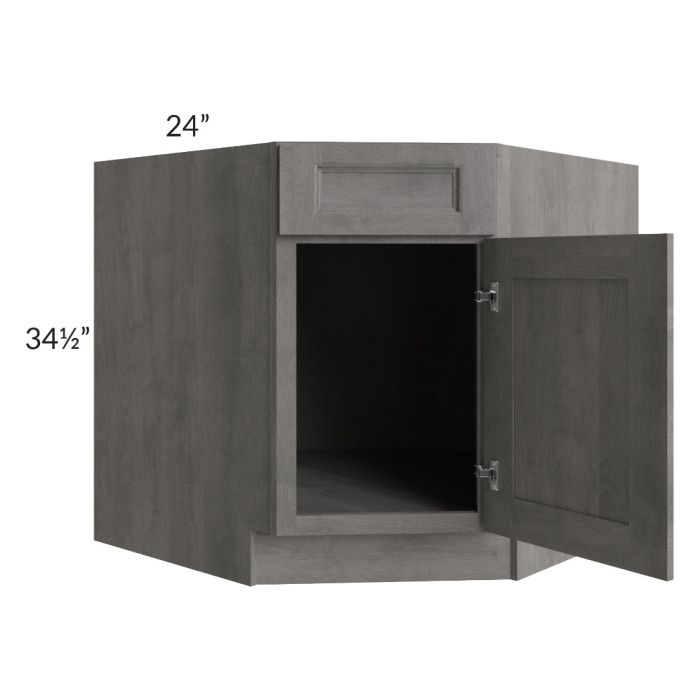 Providence Slate Grey 36" Base Diagonal Corner Sink Cabinet