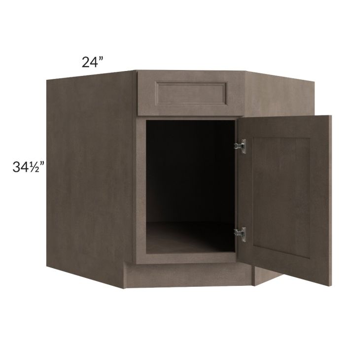Providence Natural Grey 36" Base Diagonal Corner Sink Cabinet