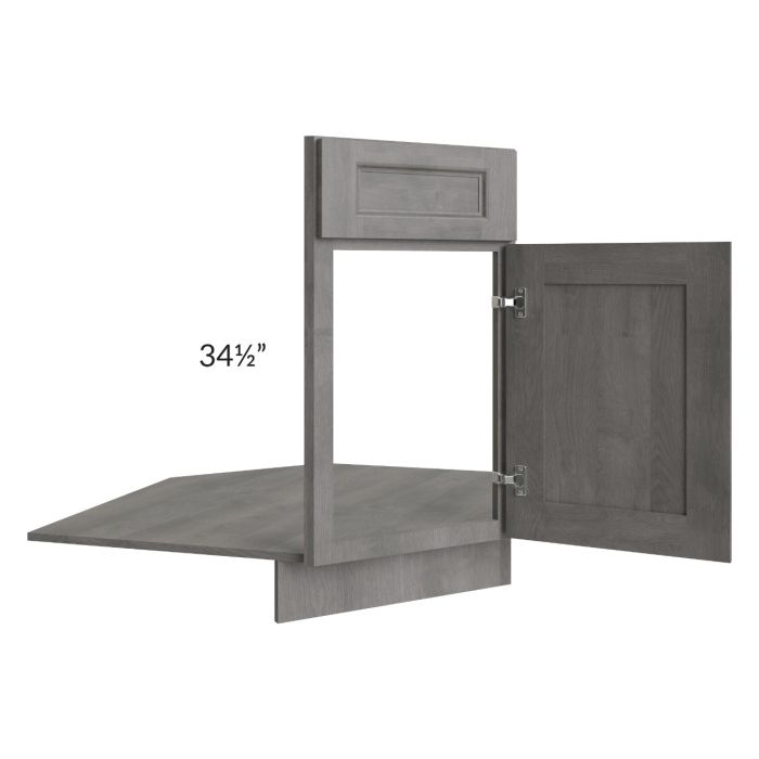 Providence Slate Grey 36" Base Diagonal Corner Sink Front Only