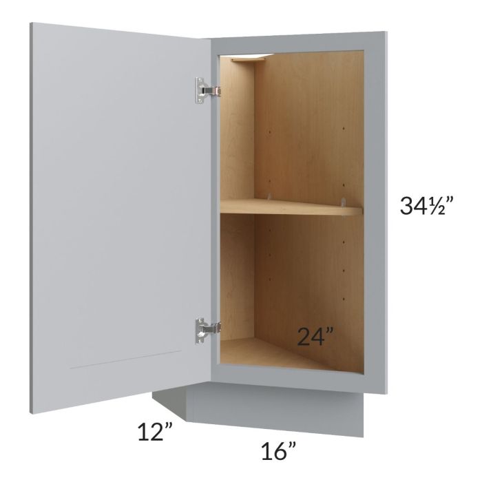 Asheville Grey Shaker 12" Base End Cabinet (Left)