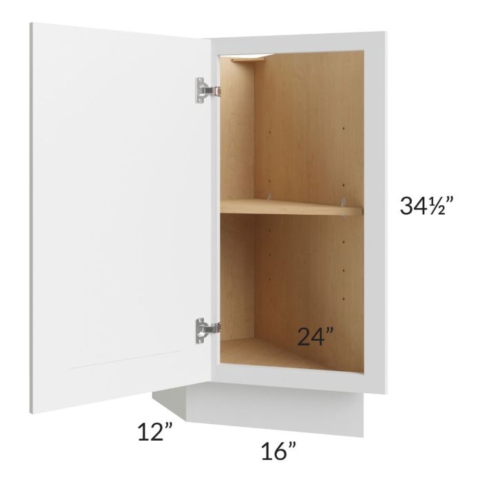 Asheville White Shaker 12" Base End Cabinet (Left)