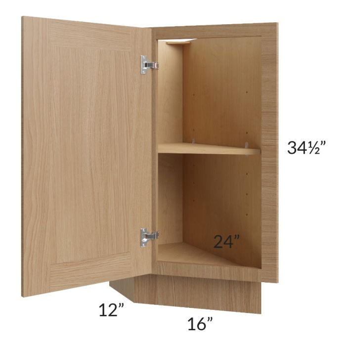 Asheville Rift Oak Shaker 12" Base End Cabinet (Left)