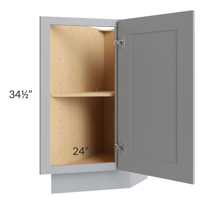 Asheville Grey Shaker 12" Base End Cabinet (Right)
