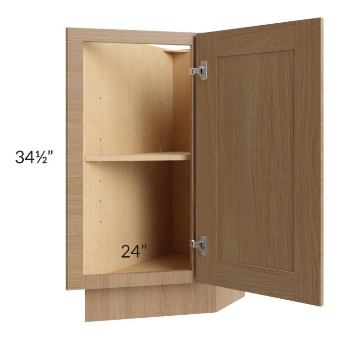 Asheville Rift Oak Shaker 12" Base End Cabinet (Right)