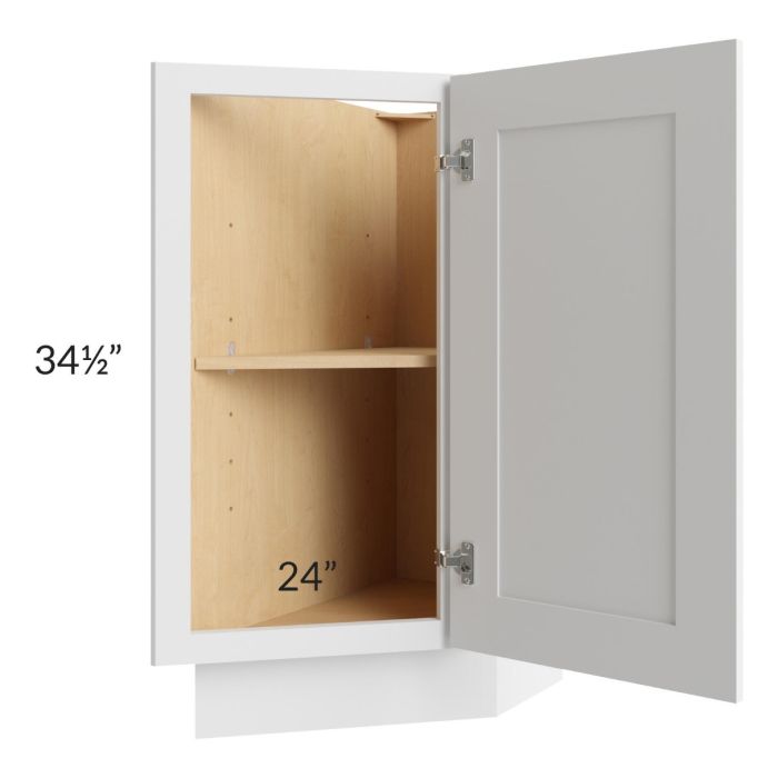 Bayville White 12" Base End Cabinet (Right)