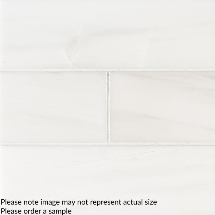 Bianco Dolomite Polished 4" x 12" Subway Tile