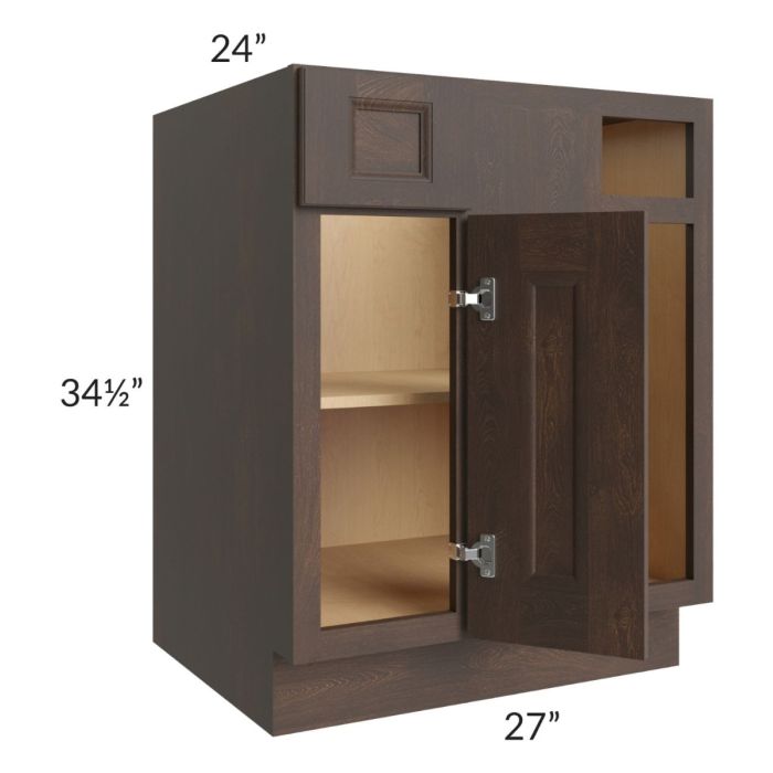Tuscan Kona Brown 36" - 41-1/2" Blind Base Corner Cabinet