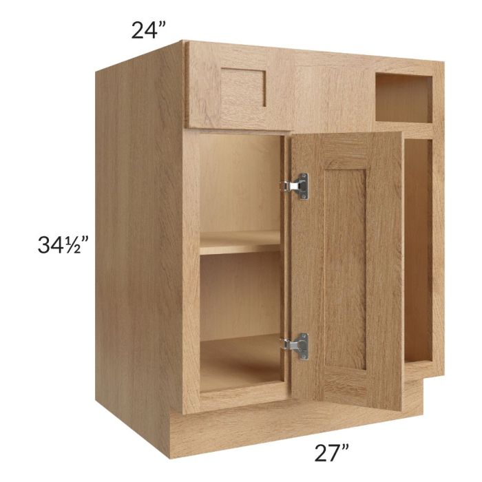 Midtown Timber Shaker 36" - 41-1/2" Blind Base Corner Cabinet