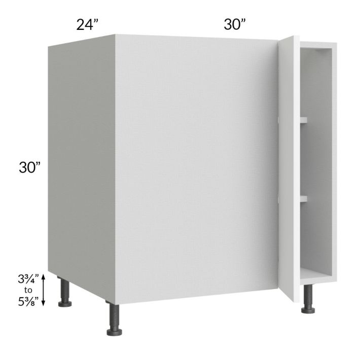 Milan White Matte 36" - 39" Full Height Door Blind Base Corner Cabinet