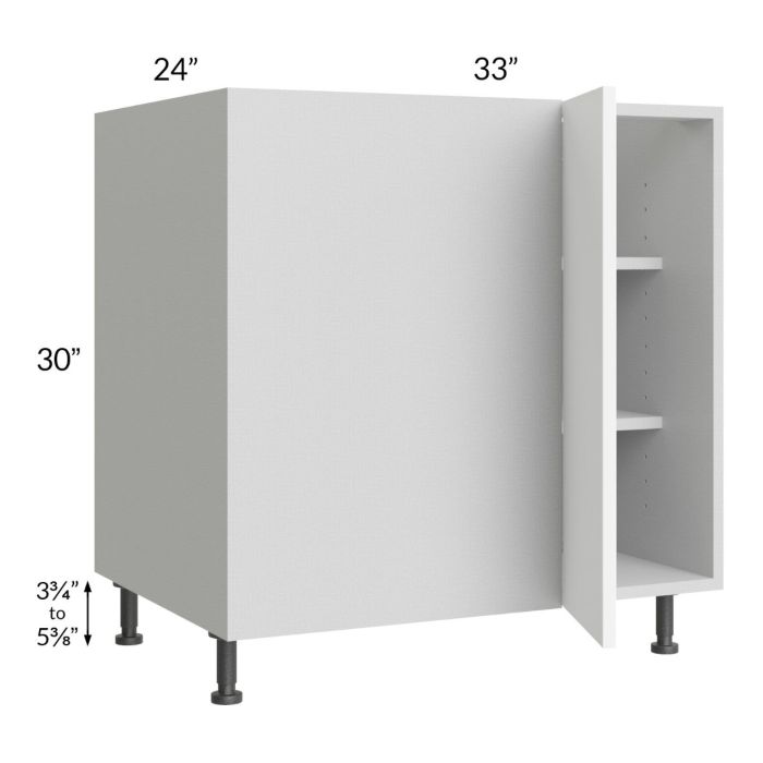Milan White Matte 39" - 42" Full Height Door Blind Base Corner Cabinet