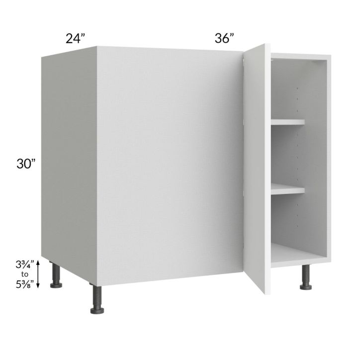Milan White Matte 42" - 45" Full Height Door Blind Base Corner Cabinet
