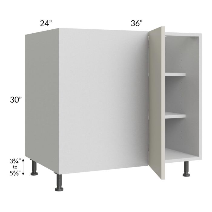 Milan Beige Matte 42" - 45" Full Height Door Blind Base Corner Cabinet