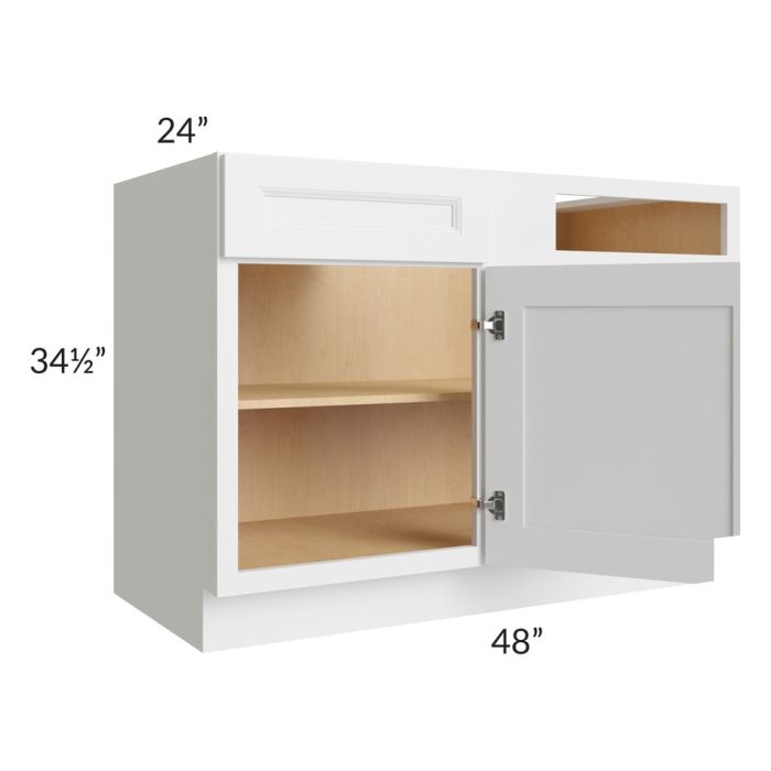 Belfast White 48" - 52" Blind Base Corner Cabinet