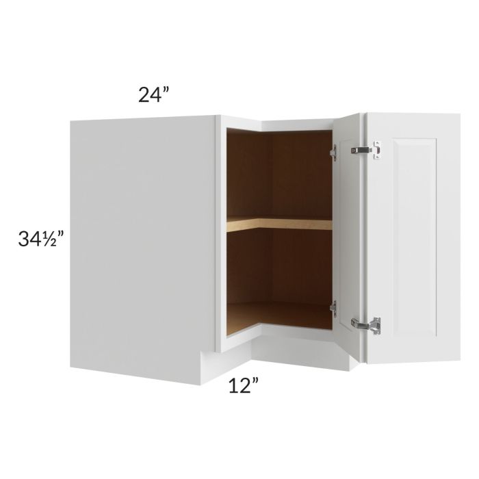 Brighton White Shaker 36" Corner Base Cabinet (Trays sold separately for a Lazy Susan application)